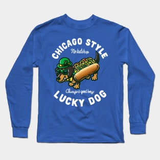 Da Lucky Chicago Dog Long Sleeve T-Shirt